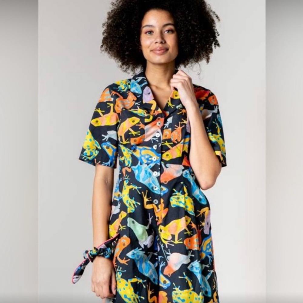 Rachel Antonoff Paris Romper Frog Print 2